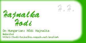hajnalka hodi business card