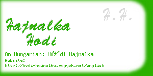 hajnalka hodi business card